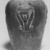  <em>Vase with Hathor Heads</em>. Clay, 4 7/16 × Diam. 3 7/16 in. (11.3 × 8.8 cm). Brooklyn Museum, Gift of Evangeline Wilbour Blashfield, Theodora Wilbour, and Victor Wilbour honoring the wishes of their mother, Charlotte Beebe Wilbour, as a memorial to their father, Charles Edwin Wilbour, 16.580.217. Creative Commons-BY (Photo: , CUR.16.580.217_NegID_L_166_17_print_bw.jpg)