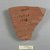 Demotic. <em>Demotic Ostracon</em>, Year 12 (?) of a Ptolemy. Terracotta, pigment, 3 9/16 x 3/8 x 3 9/16 in. (9 x 0.9 x 9 cm). Brooklyn Museum, Gift of Evangeline Wilbour Blashfield, Theodora Wilbour, and Victor Wilbour honoring the wishes of their mother, Charlotte Beebe Wilbour, as a memorial to their father, Charles Edwin Wilbour, 16.580.547. Creative Commons-BY (Photo: Brooklyn Museum, CUR.16.580.547_view2.jpg)