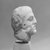 Roman. <em>Male Head</em>, 3rd century C.E. probably. Marble, 3 1/4 x 2 1/16 x 2 7/16 in. (8.2 x 5.3 x 6.2 cm). Brooklyn Museum, Gift of Evangeline Wilbour Blashfield, Theodora Wilbour, and Victor Wilbour honoring the wishes of their mother, Charlotte Beebe Wilbour, as a memorial to their father, Charles Edwin Wilbour, 16.580.78. Creative Commons-BY (Photo: Brooklyn Museum, CUR.16.580.78_NegC_print_bw.jpg)