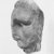 Graeco-Egyptian. <em>Fragmentary Face</em>, 145-30 B.C.E. Marble, 5 1/16 x 4 13/16 x 3 7/8 in. (12.8 x 12.2 x 9.8 cm). Brooklyn Museum, Gift of Evangeline Wilbour Blashfield, Theodora Wilbour, and Victor Wilbour honoring the wishes of their mother, Charlotte Beebe Wilbour, as a memorial to their father, Charles Edwin Wilbour, 16.580.88. Creative Commons-BY (Photo: Brooklyn Museum, CUR.16.580.88_NegB_print_bw.jpg)