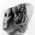 Roman (?). <em>Head of a Satyr</em>, ca. 150-200 C.E. Marble, 7 7/8 × 6 7/8 × 6 11/16 in. (20 × 17.5 × 17 cm). Brooklyn Museum, Gift of Evangeline Wilbour Blashfield, Theodora Wilbour, and Victor Wilbour honoring the wishes of their mother, Charlotte Beebe Wilbour, as a memorial to their father, Charles Edwin Wilbour, 16.630. Creative Commons-BY (Photo: Brooklyn Museum, CUR.16.630_NegD_print_bw.jpg)