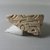  <em>Relief Fragment with Inscription</em>, ca. 1352-1336 B.C.E. Limestone, quartz, 2 3/8 x 4 5/16 in. (6.1 x 11 cm). Brooklyn Museum, Gift of Evangeline Wilbour Blashfield, Theodora Wilbour, and Victor Wilbour honoring the wishes of their mother, Charlotte Beebe Wilbour, as a memorial to their father, Charles Edwin Wilbour, 16.695. Creative Commons-BY (Photo: Brooklyn Museum, CUR.16.695_view01.jpg)