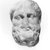  <em>Head of a Man</em>. Marble, 5 x 3 7/16 x 4 in. (12.7 x 8.7 x 10.2 cm). Brooklyn Museum, Gift of Evangeline Wilbour Blashfield, Theodora Wilbour, and Victor Wilbour honoring the wishes of their mother, Charlotte Beebe Wilbour, as a memorial to their father, Charles Edwin Wilbour., 16.742. Creative Commons-BY (Photo: Brooklyn Museum, CUR.16.742_NegA_print_bw.jpg)