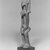 Dogon. <em>Female Figure</em>, early 17th century (probably). Diospyros wood, organic material, 15 3/4 x 2 7/8 x 3 in. (40.0 x 7.3 x 7.8 cm). Brooklyn Museum, The Adolph and Esther D. Gottlieb Collection, 1989.51.45. Creative Commons-BY (Photo: Brooklyn Museum, CUR.1989.51.45_print_threequarter1_bw.jpg)