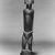 Dogon. <em>Standing Figure with Helmet-Shaped Head</em>, late 19th or early 20th century. Wood, 11 3/4 x 2 1/8 x 2 3/8 in. (29.8 x 5.4 x 6 cm). Brooklyn Museum, The Adolph and Esther D. Gottlieb Collection, 1989.51.48. Creative Commons-BY (Photo: Brooklyn Museum, CUR.1989.51.48_print_front_bw.jpg)