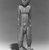  <em>Male Figure</em>, 19th century. Wood, 17 3/4 x 4 1/4 x 3 1/4 in. (45.1 x 10.8 x 8.3 cm). Brooklyn Museum, Gift of Armand and Corice Arman, 1991.169.5. Creative Commons-BY (Photo: Brooklyn Museum, CUR.1991.169.5_print_front_bw.jpg)
