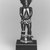 Attie. <em>Standing Female Figure</em>, early 20th century. Wood, metal, string, glass, 7 x 1 1/4 in.  (17.8 x 3.2 cm). Brooklyn Museum, Gift of Drs. Noble and Jean Endicott, 1992.136.5. Creative Commons-BY (Photo: Brooklyn Museum, CUR.1992.136.5_print_front_bw.jpg)