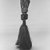 Loma. <em>Janus-faced Staff</em>, early 20th century. Wood, feathers, palm fiber, 30 1/2 x 13 in. (77.5 x 33 cm). Brooklyn Museum, Gift of Blake Robinson, 1992.196.2. Creative Commons-BY (Photo: Brooklyn Museum, CUR.1992.196.2_print_threequarter_bw.jpg)