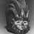 Bassa. <em>Sande society mask (gonde)</em>, 19th or 20th century. Wood, pigment, kaolin, metal, fiber, 13 x 9 x 9 in. (33.0 x 22.9 x 22.9 cm). Brooklyn Museum, Gift of Blake Robinson, 1992.26.4. Creative Commons-BY (Photo: Brooklyn Museum, CUR.1992.26.4_print_threequarter_bw.jpg)