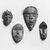 Bassa. <em>Personal Miniature Mask</em>, 20th century. Wood, 5 x 1 7/8in. (12.7 x 4.8cm). Brooklyn Museum, Gift of Blake Robinson, 1995.7.19. Creative Commons-BY (Photo: , CUR.1995.7.16_1995.7.19_1995.7.40_1995.7.80_print_bw.jpg)
