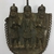 Edo. <em>Waist Pendant with Oba and Two Attendants</em>, mid-16th to early 17th century. Copper alloy, 8 x 6 1/4 x 2 1/4 in (20.3 x 15.9 x 5.7 cm). Brooklyn Museum, Gift of Beatrice Riese, 1998.38. Creative Commons-BY (Photo: , CUR.1998.38_front.jpg)