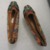  <em>Pair of  Woman's Shoes</em>, 19th century. Wood, silk, 3 1/2 x 9 x 2 3/4 in.  (8.9 x 22.9 x 7 cm). Brooklyn Museum, Gift of E. J. Staber, 20.5. Creative Commons-BY (Photo: Brooklyn Museum, CUR.20.5_top.jpg)