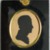 William James Hubard (American, born England, 1807-1862). <em>Profile of a Man</em>, ca. 1835. Painted paper cut-out mounted to wove paper in papier-mâché frame with brass hanger, Image (sight): 3 3/8 x 2 3/4 in. (8.6 x 7 cm). Brooklyn Museum, Bequest of Samuel E. Haslett, 20.964 (Photo: Brooklyn Museum, CUR.20.964.jpg)