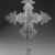 Amhara. <em>Processional Cross (qäqwami mäsqäl)</em>, mid-20th century. Silver-plated metal alloy, 19 x 13 1/2 x 2 in.  (48.3 x 34.3 x 5.1 cm). Brooklyn Museum, Gift of Eric Goode, 2000.123.1. Creative Commons-BY (Photo: Brooklyn Museum, CUR.2000.123.1_print_bw.jpg)