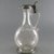  <em>Decanter</em>, ca. 1730. Glass, pewter, 9 x 4 3/8 x 3 1/2 in. (22.9 x 11.1 x 8.9 cm). Brooklyn Museum, Gift of Wunsch Foundation, Inc., 2008.20.3. Creative Commons-BY (Photo: Brooklyn Museum, CUR.2008.20.3_view1.jpg)