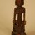 Possibly Dogon. <em>Figure of Seated Female</em>, 20th century. Wood, metal, 5 x 1 11/16 in. (12.8 x 4.3 cm). Brooklyn Museum, Gift in memory of Frederic Zeller, 2014.54.7 (Photo: Brooklyn Museum, CUR.2014.54.7_back.jpg)