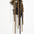 Chris Soal (South African, b. 1994). <em>Imbroglio</em>, 2022. Discarded Beer Bottle Caps threaded onto Electric Fencing Cable, held in Polyurethane Sealant on Board, 73 7/8 × 34 × 4 3/4 in. (187.6 × 86.4 × 12.1 cm). Brooklyn Museum, Gift of Rona and Jeffery Citrin, in honor of the Brooklyn Museum's 200th Anniversary, 2023.15. © artist or artist's estate (Photo: Photo: Chris Soal Studio, CUR.2023.15_threequarter_right_Chris_Soal_Studio.jpg)