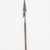 Songye. <em>Spear, Shaft</em>, late 19th or early 20th century. Iron, wood, 65 3/4 x 1 1/2 in. (167.0 x 4.0 cm). Brooklyn Museum, Museum Expedition 1922, Robert B. Woodward Memorial Fund, 22.1012. Creative Commons-BY (Photo: Brooklyn Museum, CUR.22.1012_detail_PS5.jpg)