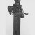 Yaka. <em>Slit-Drum Hunting Charm (N-kookwa Ngoombu)</em>, 19th century. Wood, iron, seedpods, fiber, horn, fur, glass, beads, organic material, 12 3/16 x 2 3/4 x 2 in. (31 x 7 x 5.1 cm). Brooklyn Museum, Museum Expedition 1922, Robert B. Woodward Memorial Fund, 22.1461. Creative Commons-BY (Photo: Brooklyn Museum, CUR.22.1461_print_front_bw.jpg)