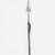  <em>Spear</em>, late 19th or early 20th century. Iron, wood, copper, 63 x 1 15/16 in. (160 x 5 cm). Brooklyn Museum, Museum Expedition 1922, Robert B. Woodward Memorial Fund, 22.1571. Creative Commons-BY (Photo: Brooklyn Museum, CUR.22.1571_26701_detail1_PS5.jpg)