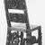 Chokwe artist. <em>Ceremonial seat (ngundja)</em>, 19th century. Copper alloy, animal hide, wood, 26 3/4 x 12 x 15 1/2 in. (67.9 x 30.5 x 39.4 cm). Brooklyn Museum, Museum Expedition 1922, Robert B. Woodward Memorial Fund, 22.187. Creative Commons-BY (Photo: Brooklyn Museum, CUR.22.187_print_threequarter_back_bw.jpg)