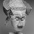 Kuba (Bushoong subgroup). <em>Mask (Pwoom Itok)</em>, late 19th century. Wood, shell, cloth, raffia, pigment, 15 3/8 x 11 1/4 x 11 3/4 in. (39.1 x 28.6 x 29.8 cm). Brooklyn Museum, Museum Expedition 1922, Robert B. Woodward Memorial Fund, 22.230. Creative Commons-BY (Photo: Brooklyn Museum, CUR.22.230_print_threequarter_bw.jpg)