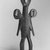 Lega. <em>Three-Headed Figure (Sakimatwemtwe)</em>, 19th century. Wood, fiber, kaolin, 5 1/2 x 2 x 1 1/8 in. (14 x 5.1 x 2.9 cm). Brooklyn Museum, Museum Expedition 1922, Robert B. Woodward Memorial Fund, 22.486. Creative Commons-BY (Photo: Brooklyn Museum, CUR.22.486_print_front_bw.jpg)