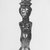 Kasongo. <em>Female Figure with Medicinal Charge (Musinju)</em>, 19th century. Wood, metal, resin, 8 1/2 x 2 1/2 x 2 in. (21.6 x 6.4 x 5.1 cm). Brooklyn Museum, Museum Expedition 1922, Robert B. Woodward Memorial Fund, 22.817. Creative Commons-BY (Photo: Brooklyn Museum, CUR.22.817_print_front_bw.jpg)