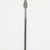  <em>Spear</em>. Iron, 66 9/16 x 1 9/16 in. (169 x 4 cm). Brooklyn Museum, Museum Expedition 1922, Robert B. Woodward Memorial Fund, 22.923. Creative Commons-BY (Photo: Brooklyn Museum, CUR.22.923_detail1_PS5.jpg)