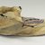 Blackfoot. <em>Moccasin with Red, White Blue and Green Beading</em>, 1880-1890. Hide, beads, 3 3/4 x 4 5/16 x 10 13/16in. (9.5 x 11 x 27.5cm). Brooklyn Museum, Robert B. Woodward Memorial Fund, 26.797. Creative Commons-BY (Photo: Brooklyn Museum, CUR.26.797_view2.jpg)
