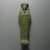  <em>Ushabti</em>, 664-332 B.C.E. Faience, 6 13/16 x 2 x 1 1/2 in. (17.3 x 5.1 x 3.8 cm). Brooklyn Museum, Gift of the Long Island Historical Society, 28.524. Creative Commons-BY (Photo: Brooklyn Museum, CUR.28.524_view1.jpg)
