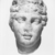 Roman. <em>Head of Aphrodite</em>. Marble, 5 9/16 × 3 15/16 × 4 1/8 in. (14.2 × 10 × 10.5 cm). Brooklyn Museum, Gift of Bianca Olcott in memory of her father, Professor George M. Olcott of Columbia University, of her grandfather, George N. Olcott, and of her great-grandfather, Charles M. Olcott, President of the Brooklyn Institute of Arts and Sciences 1851-1853, 29.1604. Creative Commons-BY (Photo: Brooklyn Museum, CUR.29.1604_NegA_print_bw.jpg)