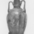Roman. <em>Flask with Folded Body Decoration</em>, 2nd–3rd century C.E. Glass, 7 3/4 x Diam. 2 15/16 in. (19.7 x 7.4 cm). Brooklyn Museum, Gift of the executors of the Estate of Colonel Michael Friedsam, 32.748. Creative Commons-BY (Photo: Brooklyn Museum, CUR.32.748_negA_bw.jpg)