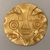  <em>Disk</em>. Gold, 3 3/4 x 3 3/4 in. (9.5 x 9.5 cm). Brooklyn Museum, Museum Expedition 1931, Museum Collection Fund, 33.448.10. Creative Commons-BY (Photo: Brooklyn Museum, CUR.33.448.10_back.jpg)