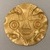  <em>Embossed Disk</em>. Gold, 3 3/4 x 3 3/4 in. (9.5 x 9.5 cm). Brooklyn Museum, Museum Expedition 1931, Museum Collection Fund, 33.448.10. Creative Commons-BY (Photo: Brooklyn Museum, CUR.33.448.10_back01.jpg)