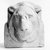  <em>Sculptor's Model Bust of a Lion</em>, 664-30 B.C.E. Limestone, 6 x 5 3/8 x 4 5/16 in. (15.2 x 13.7 x 11 cm). Brooklyn Museum, Charles Edwin Wilbour Fund, 34.1003. Creative Commons-BY (Photo: Brooklyn Museum, CUR.34.1003_negA_bw.jpg)