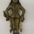 Brahmanical. <em>Small Figure of Visnu?</em>, 17th-18th century. Brass, 6 1/8 x 2 3/4 in. (15.5 x 7 cm). Brooklyn Museum, Brooklyn Museum Collection, 34.145. Creative Commons-BY (Photo: Brooklyn Museum, CUR.34.145_back.jpg)