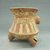  <em>Tripod Jar</em>, 800–1350. Ceramic, pigment, 6 1/16 x 6 x 6 1/4 in. (15.4 x 15.2 x 15.9 cm). Brooklyn Museum, Alfred W. Jenkins Fund, 34.1741. Creative Commons-BY (Photo: Brooklyn Museum, CUR.34.1741_view3.jpg)