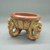  <em>Miniature Tripod Bowl</em>, 100 B.C.E.–500 C.E. Ceramic, red slip, 1 3/4 x 2 3/4 x 2 13/16 in. (4.4 x 7 x 7.1 cm). Brooklyn Museum, Alfred W. Jenkins Fund, 34.2545. Creative Commons-BY (Photo: Brooklyn Museum, CUR.34.2545_view2.jpg)