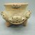  <em>Tripod Effigy Jar</em>, 800-1000. Ceramic, 2 3/4 x 3 15/16 x 3 5/16 in. (7 x 10 x 8.4 cm). Brooklyn Museum, Alfred W. Jenkins Fund, 34.2678. Creative Commons-BY (Photo: Brooklyn Museum, CUR.34.2678_view2.jpg)