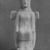 Greek. <em>Seated Figure of Demeter</em>, 6th century B.C.E. Terracotta, slip or pigment, 7 7/8 × 3 3/4 × 3 1/4 in. (20 × 9.6 × 8.2 cm). Brooklyn Museum, Charles Edwin Wilbour Fund, 34.689. Creative Commons-BY (Photo: Brooklyn Museum, CUR.34.689_print_bw.jpg)