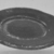 Attic. <em>Miniature Plate</em>, 4th century B.C.E. (probably). Clay, slip, 3/16 x Diam. 1 9/16 in. (0.5 x 4 cm). Brooklyn Museum, Charles Edwin Wilbour Fund, 34.727. Creative Commons-BY (Photo: Brooklyn Museum, CUR.34.727_print_cropped_bw.jpg)