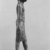  <em>Early Metal Statuette</em>, ca. 1938-1759 B.C.E. Copper, 5 11/16 × 1 9/16 in. (14.4 × 4 cm). Brooklyn Museum, Charles Edwin Wilbour Fund, 35.1274. Creative Commons-BY (Photo: Brooklyn Museum, CUR.35.1274_NegB_print_bw.jpg)