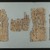  <em>Papyrus Fragments Inscribed in Demotic</em>, ca 100 B.C.E.-100 C.E. Papyrus, ink, Glass: 12 x 20 7/8 in. (30.5 x 53 cm). Brooklyn Museum, Gift of Theodora Wilbour, 35.1451 (Photo: Brooklyn Museum, CUR.35.1451_IMLS_PS5.jpg)