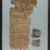  <em>Papyrus Fragments Inscribed with Text Written in Pahlavi</em>, 1st millennium B.C.E. Papyrus, ink, Glass: 10 13/16 x 15 9/16 in. (27.5 x 39.5 cm). Brooklyn Museum, Gift of Theodora Wilbour, 35.1452 (Photo: Brooklyn Museum, CUR.35.1452_back_IMLS_PS5.jpg)
