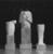  <em>Fragmentary Shabti of Akhenaten</em>, ca. 1352-1336 B.C.E. Calcite sandstone, 6 1/8 x 4 3/16 x 2 15/16 in. (15.6 x 10.7 x 7.5 cm). Brooklyn Museum, Charles Edwin Wilbour Fund, 35.1869. Creative Commons-BY (Photo: , CUR.35.1874_35.1869_35.1872_NegID_35.1869GRPA_print_bw.jpg)