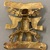Diquís. <em>Gold Ornament in the Form of an Animal Devouring a Serpent</em>, 700-1550 CE. Gold, 3 5/16 × 3 × 3/4 in. (8.4 × 7.6 × 1.9 cm). Brooklyn Museum, Alfred W. Jenkins Fund, 35.189. Creative Commons-BY (Photo: Brooklyn Museum, CUR.35.189_back.jpg)