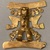 Diquís. <em>Gold Ornament in the Form of an Animal Devouring a Serpent</em>, 700-1550 CE. Gold, 3 5/16 × 3 × 3/4 in. (8.4 × 7.6 × 1.9 cm). Brooklyn Museum, Alfred W. Jenkins Fund, 35.189. Creative Commons-BY (Photo: Brooklyn Museum, CUR.35.189_overall.jpg)
