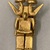  <em>Gold Idol Seated Holding a Sceptre in Each Hand with Double Mushroom Headdress</em>. Gold, 2 5/8in. (6.7cm). Brooklyn Museum, Alfred W. Jenkins Fund, 35.195. Creative Commons-BY (Photo: Brooklyn Museum, CUR.35.195_back.jpg)