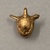  <em>Bell Pendant in Form of Animal Head</em>. Gold, 1 1/8 × 3/4 × 1 in. (2.9 × 1.9 × 2.5 cm). Brooklyn Museum, Alfred W. Jenkins Fund, 35.71. Creative Commons-BY (Photo: Brooklyn Museum, CUR.35.71_bottom.jpg)
